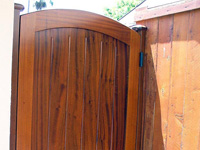 Sapele Wood Gate - Project Gallery - Hayes Woodworks
